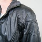 wilson's leather Vintage 90s  Black Leather Bomber Jacket Photo 9