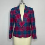 Pendleton Vintage Petite Plaid Single Button Wool Blazer- 8P Photo 0