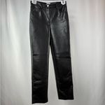 Wilfred Aritzia Melina Straight Leg Vegan Leather Pants in Black Size 4 Photo 3