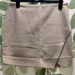 Hem & Thread  Beige Chevron Mini Skirt Photo 0