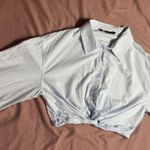 ZARA  Light Blue Striped Shirt Photo 0