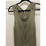 Roxy  Olive Green Eyelet Design Tank Seing Mini Dress Large Photo 1