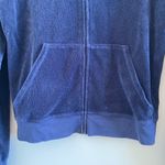 Juicy Couture Y2K Blue Terry Cloth Full Zip Jacket Size Large Preppy Photo 4