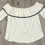 Sweet Wanderer  Off-Shoulder Cream Top | Shirt Photo 0