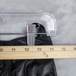 Vintage Womens Black 100% Genuine Leather Pants Korea Size 12 Photo 5