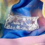 Sadie & Sage Kickback Sky Tie Dye Hoodie Cropped Pink Yellow Blue Size S Photo 6