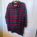 Peach Love California  long‎ sleeve flannel jacket shacket pockets. Size small Photo 2