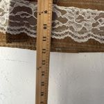 prAna ‎ Skirt 8 Brown Corduroy Mini Lace Patchwork Boho Organic Cotton Fairy Photo 3