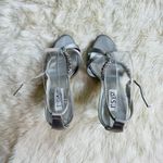 Rsvp  Silver T-Strap Embellished Heels Size 8M Photo 5