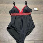 Donatella Sport Women’s Small Red Black One Piece Swim New Photo 0