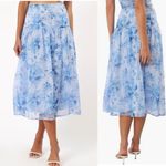 Petal and Pup Blue Water Color MIDI Skirt Size XL Photo 1