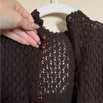 St. John Vintage  Bullocks Willshire Long Sleeve Knit Crochet Lace Maxi Dress Photo 7