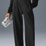 Alo Yoga  Black High-Waist Dreamscape Trouser Regular Photo 0