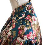 Christian Dior Vintage  Asian Floral 1/2 zip satin robe kaftan dress gown L Photo 4