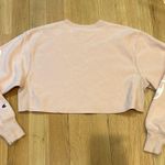 Champion  Women’s Sweatshirt Cropped Pink Crewneck Pullover Size Medium Photo 4