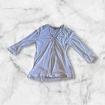 Burberry Light Gray V-Neck Blouse Photo 1