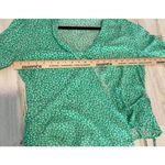 Old Navy * Green Floral Ruffle Wrap Top Women's Size L Feminine Lightweight Photo 5