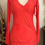 Athleta  Wick It‎ Wader Hooded Coverup Coral Size XXS Photo 0