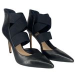 Vince Camuto  Womens Charcoal Black Cross Bands Nigel Stiletto Pumps 8M Photo 4