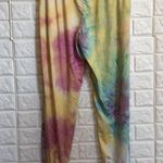 Cherie‎ tie dye twist hem long sleeve stretchy crop top & jogger set size M Yellow Size M Photo 9