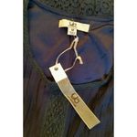 YA Los Angeles Navy Blue Lace Pleated Yoke ModCloth Shift Dress by Medium Photo 3