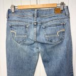 American Eagle  Outfitters Y2K Slim Boot Light Blue Flare Jeans Size 4 Stretch Photo 3