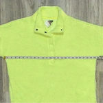 Aerie NWT  Oversized Sherpa Fleece Pullover Sweatshirt Top Neon Yellow Size M Photo 3