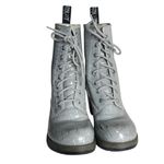 Dr. Martens Darcie Boots Silver Grey Stacked Heel Platform Womens Size 7 Photo 10
