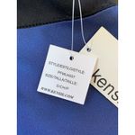 Kensie NWT  Top Women's Small Blue Black Shell Color Block Corpcore Office Church Photo 6