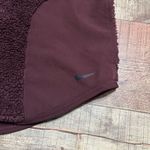 Nike Women's Burgundy Faux Fur Sherpa Pull Over Hoodie Sz S Soft Warm Winter Photo 4