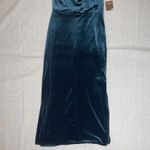 Taylor NWT Dark Emerald Stretch Velvet Maxi Dress Photo 4