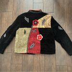 Julia Kim Patchwork Floral Embroidered Blazer size XL Brown Photo 7