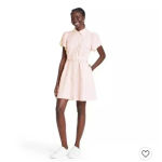 Alexis  for Target pink stripe linen blend belted dress short sleeve small L25 Photo 1