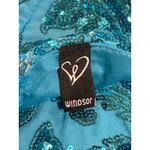Windsor  Turquoise Sequin Mini Dress Sleeveless Partt, prom‎ Women's small, hoco Photo 5