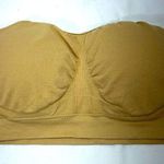 Custom Genie Strapless Seamless Bandeau Bra Nylon & Spandex XL Tan PREOWNED Photo 0