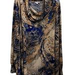 Erin London Plus size 3X  Cowl Neck Top Blouse Long Sleeve Slinky Photo 0