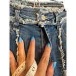 SheIn  Blue Fringe Striped Classic Casual Wide Leg Flare Denim Jeans Women Sz 4 Photo 6