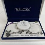 Bella Perlina Love You To The Moon And Back Charm Bracelets Set Of 3 Silver Tone Photo 2