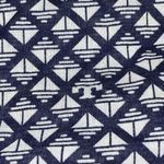 Tory Burch  Blouse Top‎ Blue White Square Signature T Cotton Shirt Size 4 Photo 4