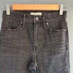 Madewell NWOT  Black Sea ripped distressed 9” mid rise skinny jeans Photo 3