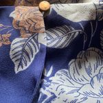 Highline‎ Collective Blue Bronze Metallic Floral Dress Size 2 Photo 3