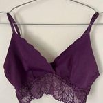 Auden Intimates Scallop Edge Lace Trim Unlined Bralette Purple Size S Size M Photo 0