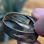 Sterling Silver Vintage .925 Mother of Pearl Inlay Band Ring Pastel Coquette Sz 8 - 7.5 Photo 3