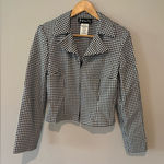 All that jazz VINTAGE ALL ABOUT JAZZ Women’s Gingham Zip Up‎ Collared Jacket Cropped Size 5/6 Photo 0