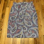 J.Crew  Paisley Pencil Skirt - Blue and Pink Photo 2