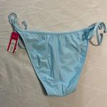 Xhilaration High Leg Scoop Waist Side Tie Blue Bikini XL Photo 2