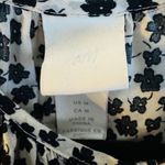 H&M  Ditsy Floral Print Prairie Long Puff Sleeve Beige Black Cotton Dress Size M Photo 4