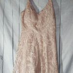 Speechless  Junior 7 Nude Blush Sparkle V Neck Sleeveless Mini Dress Photo 0