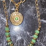 Croft & Barrow  Green and Gold Necklace Set Photo 3