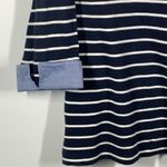 Nautica Women's Striped Boat Neck 3/4 Sleeve Striped Top Navy And White Medium Photo 1